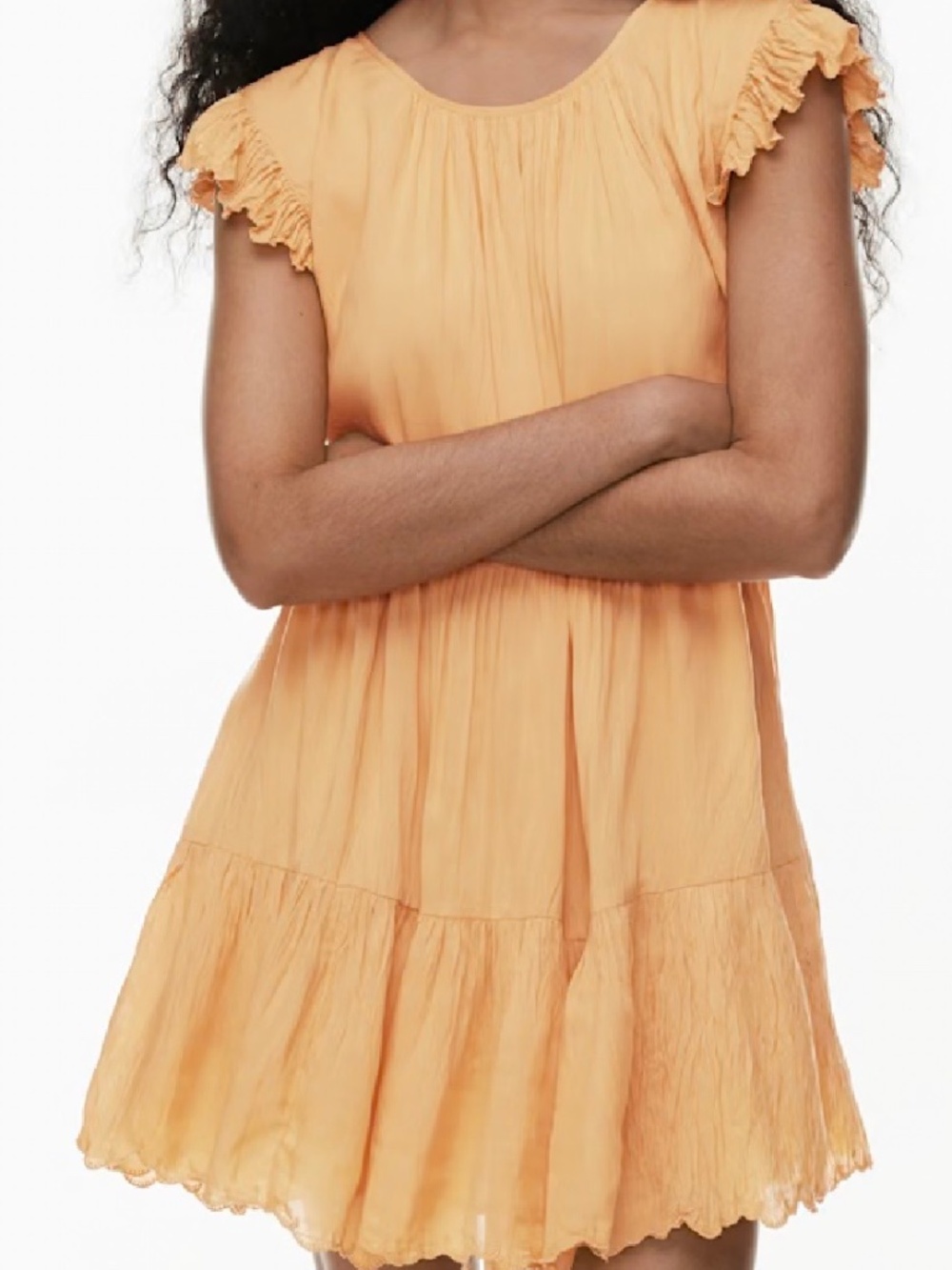 Wilfred Aritiza Butter Yellow babydoll dress